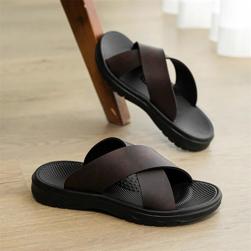 Sandalias casuales de piel