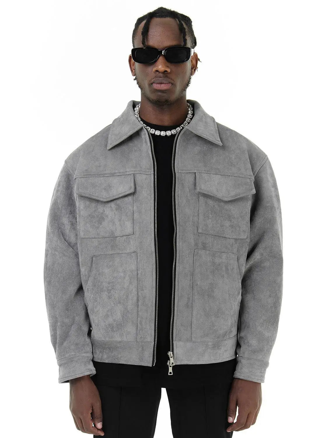 Chaqueta informal de ante
