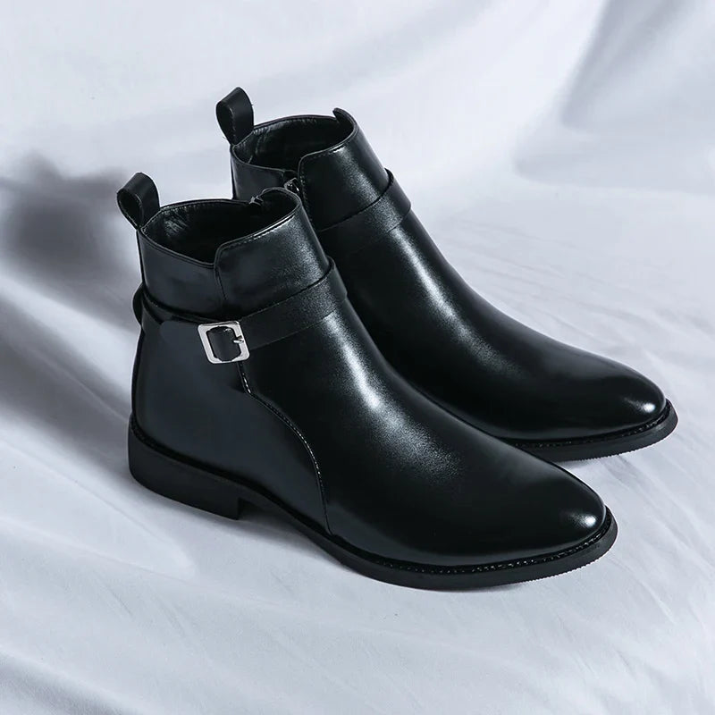 Elegantes botines de cuero