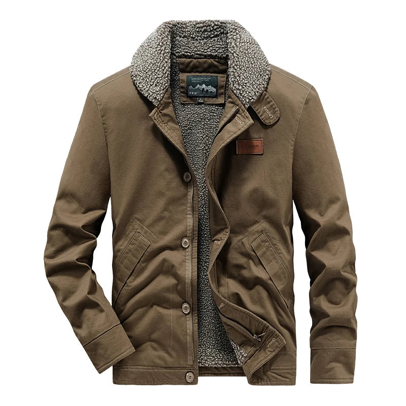 Elegante chaqueta acolchada de lana