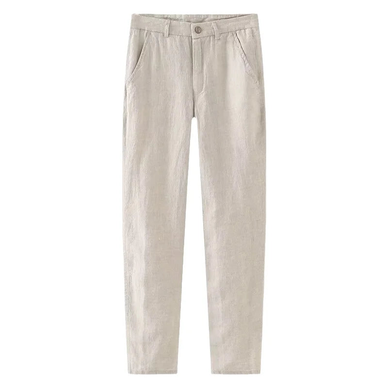 Pantalones casuales de lino