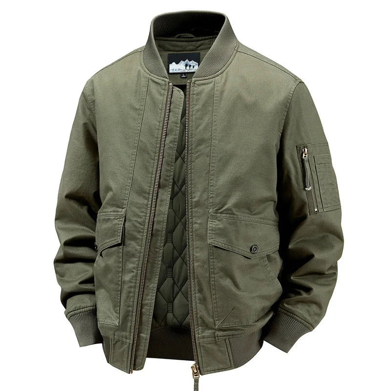Elegante cazadora bomber de algodón