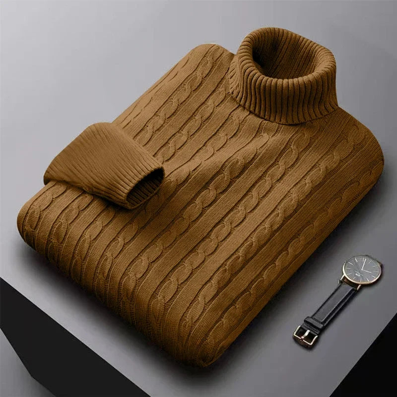 Elegante jersey de cuello alto para hombre