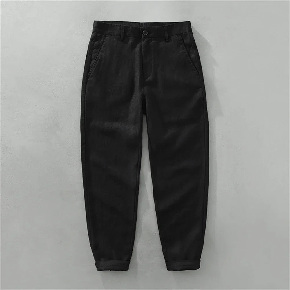 Pantalones de lino informales para la playa