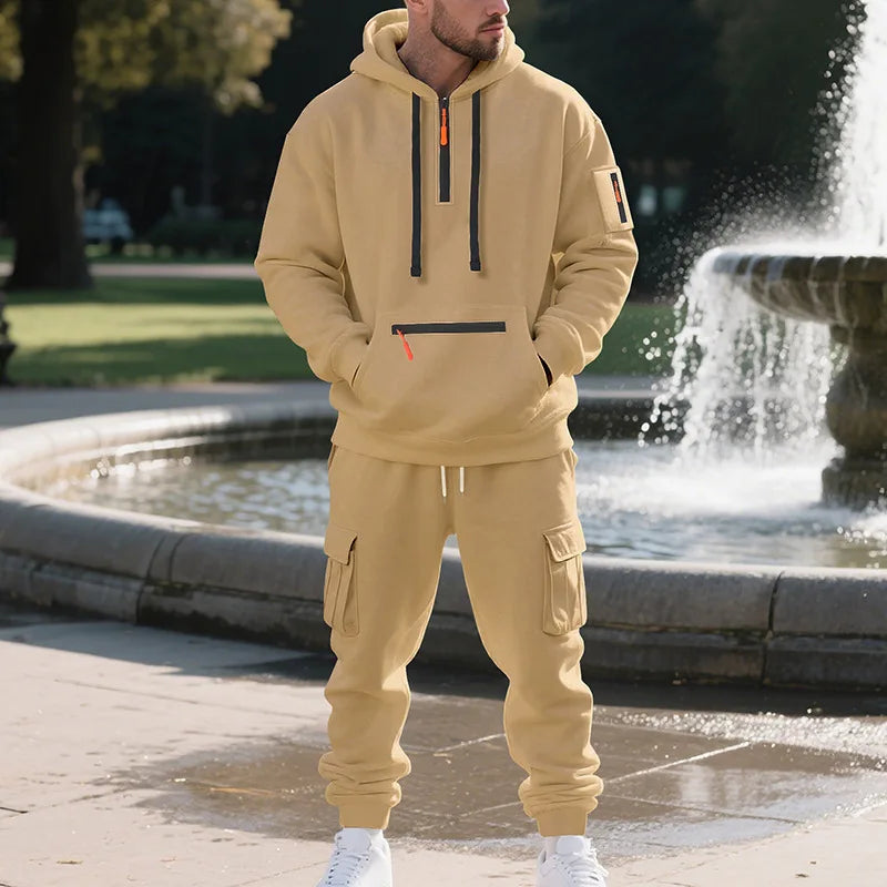 Elegante conjunto multibolsillos para hombre