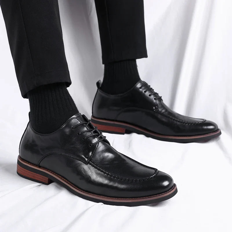 Zapatos de vestir Oxford de cuero italiano