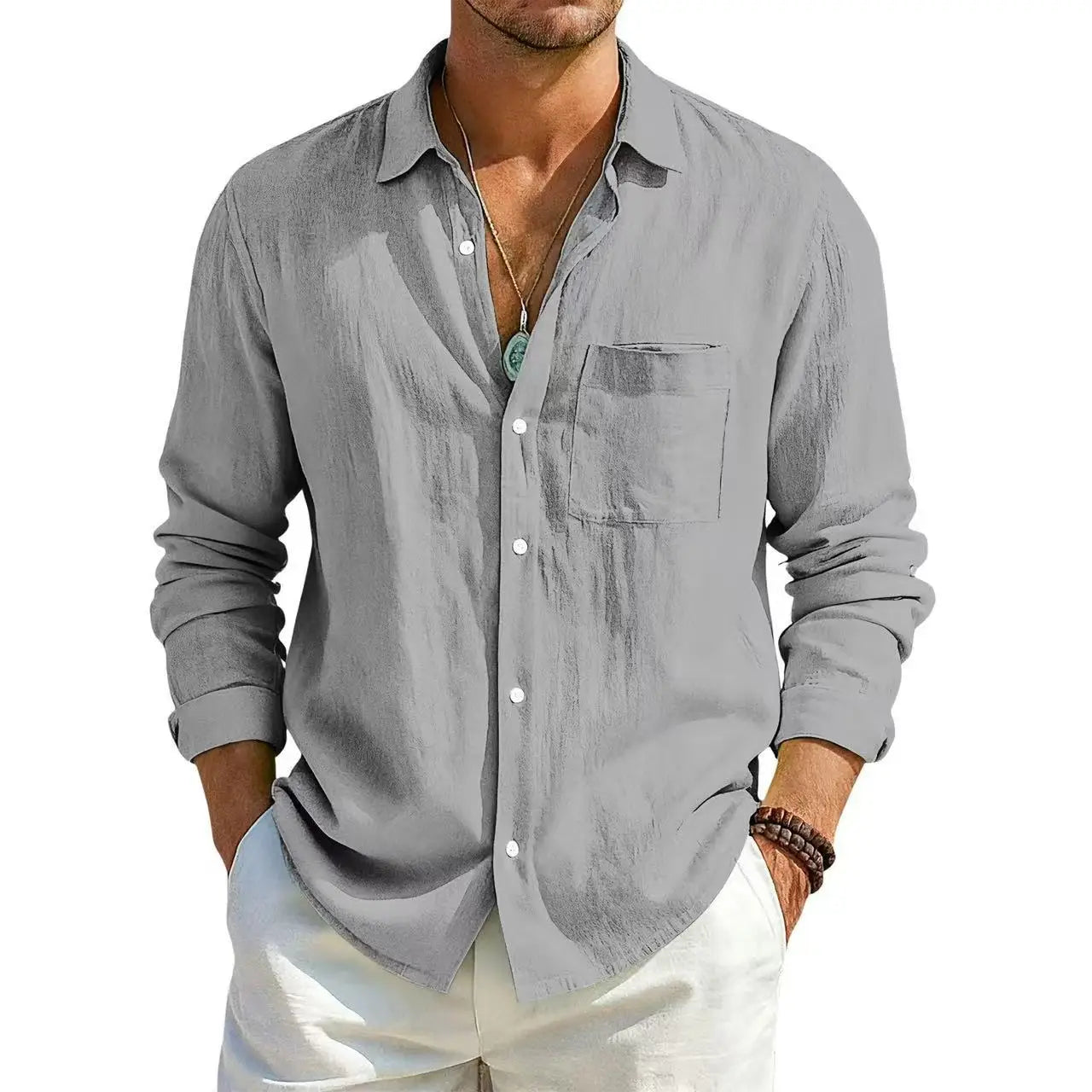 Camisa casual de algodón
