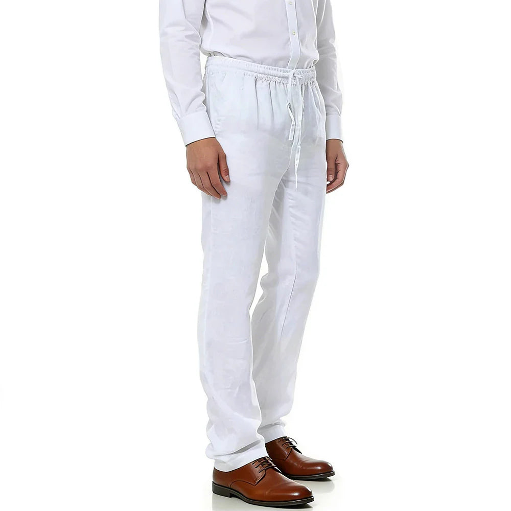 Pantalones de verano de algodón y lino