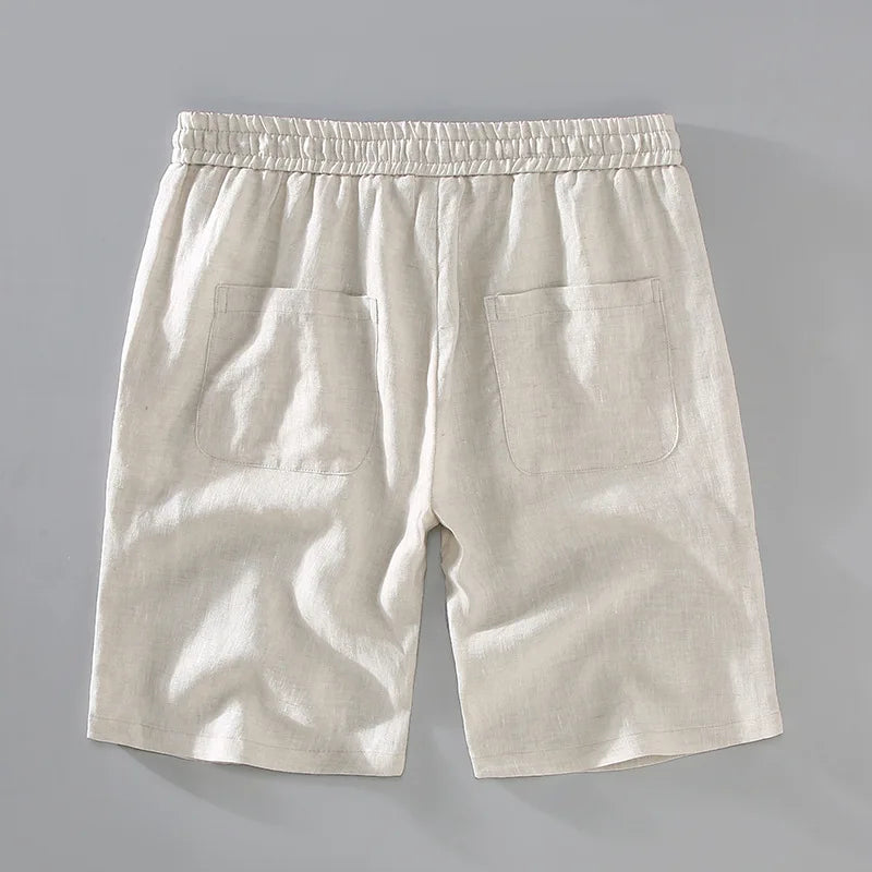 Elegantes pantalones cortos de lino