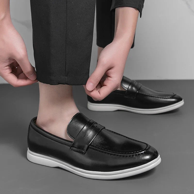 Mocasines de piel elegantes para oficina