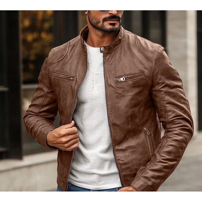 Chaqueta de cuero Premium