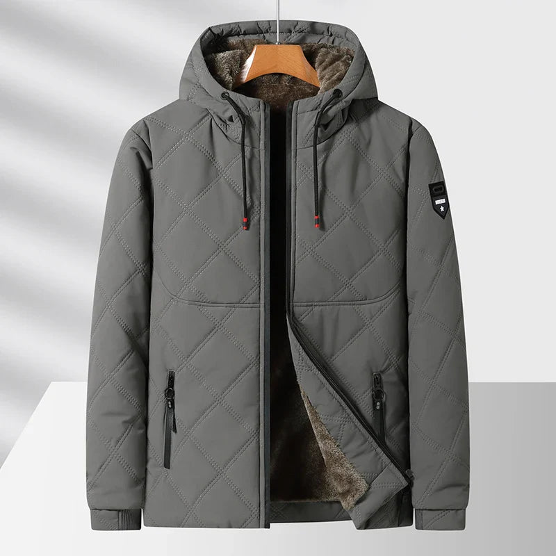 Elegante chaqueta acolchada con forro polar