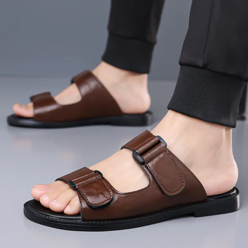 Sandalias de cuero transpirables