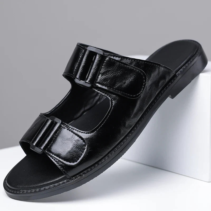 Sandalias de cuero transpirables