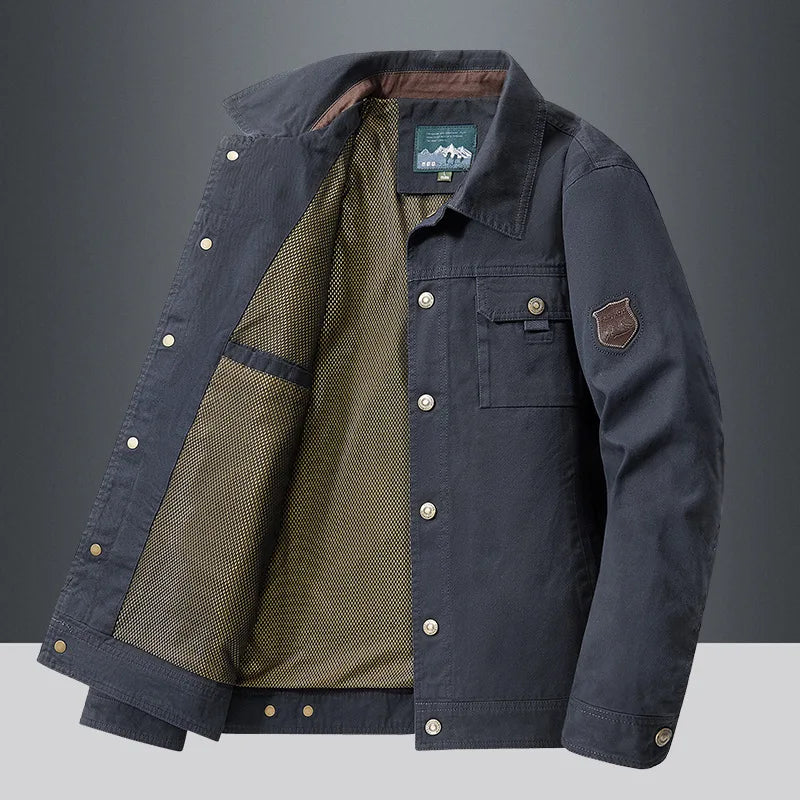Elegante chaqueta cortavientos de algodón