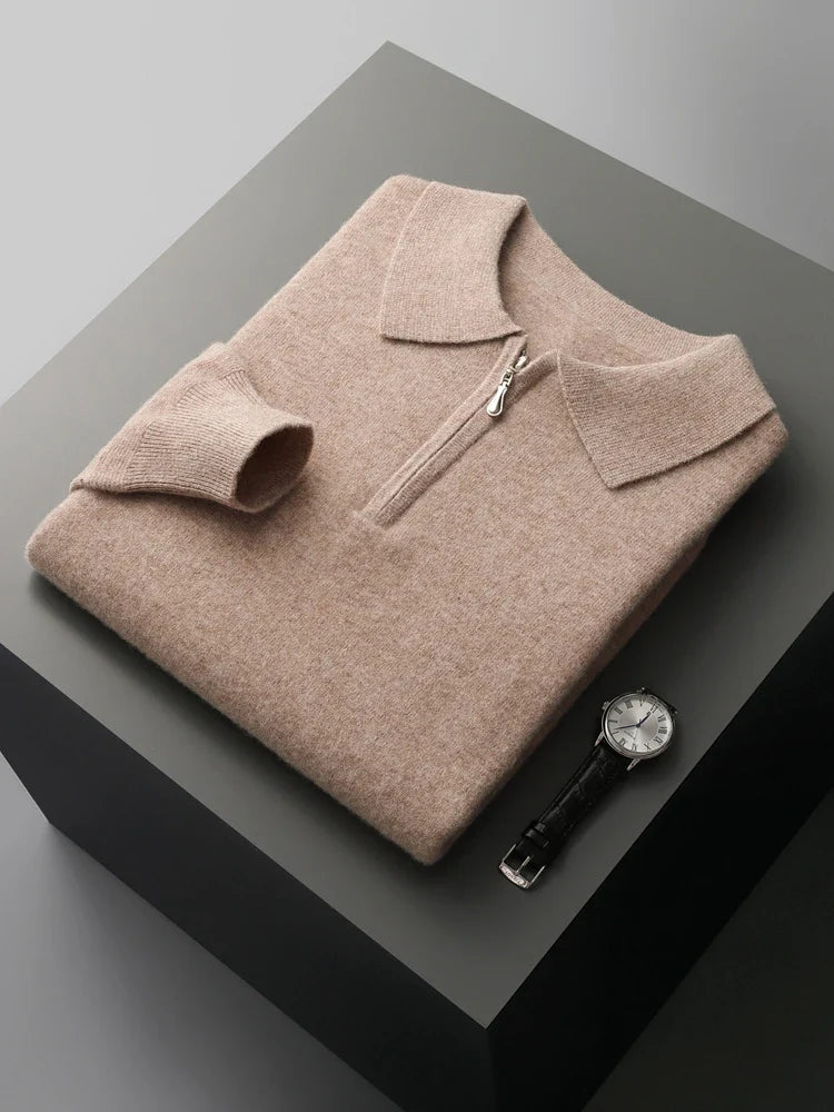 Elegante jersey polo de cachemira