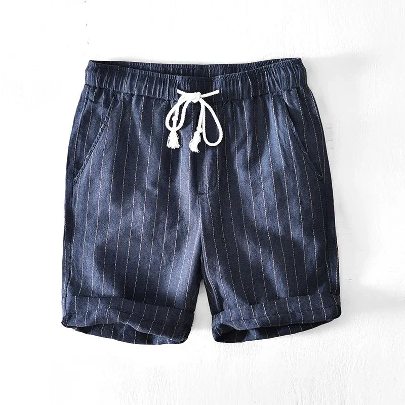 Elegantes pantalones cortos de lino