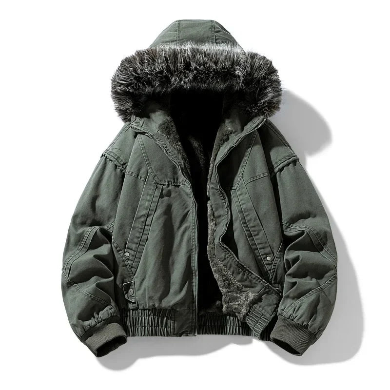 Elegante chaqueta cargo con forro polar
