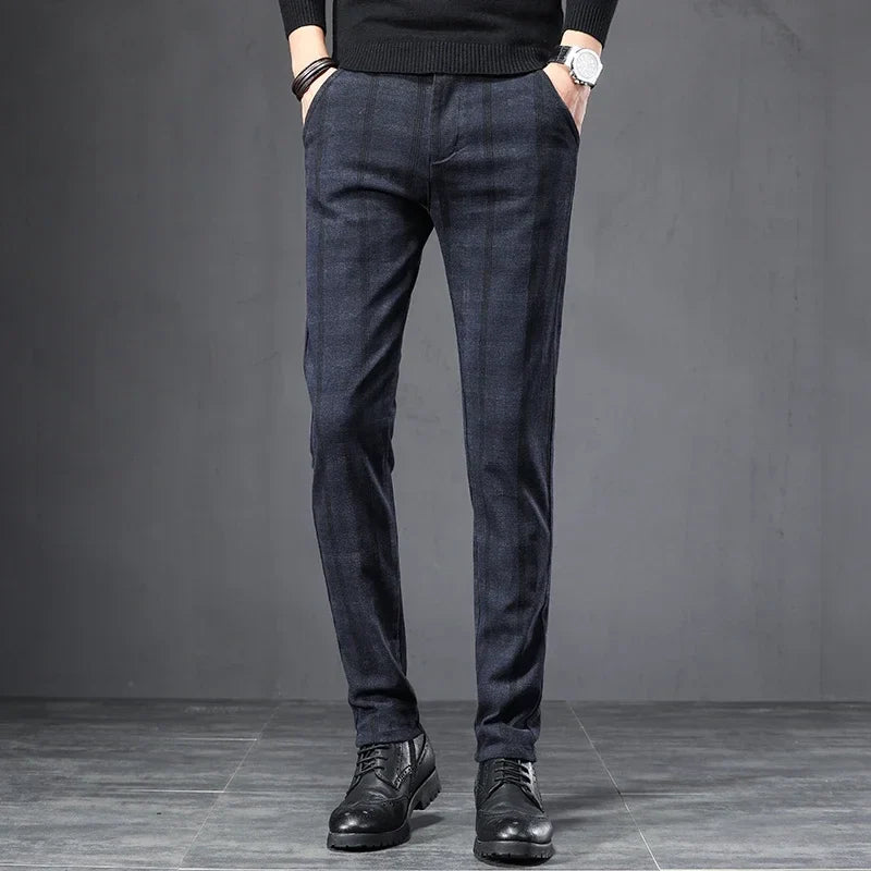 Pantalones informales a cuadros