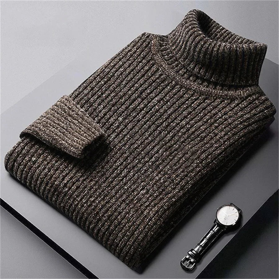 Elegante jersey de cuello alto de punto