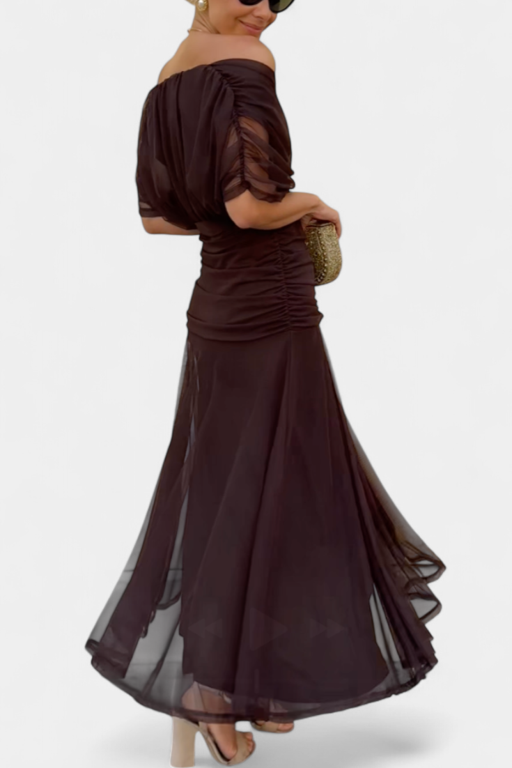 Vestido floral de caída etérea