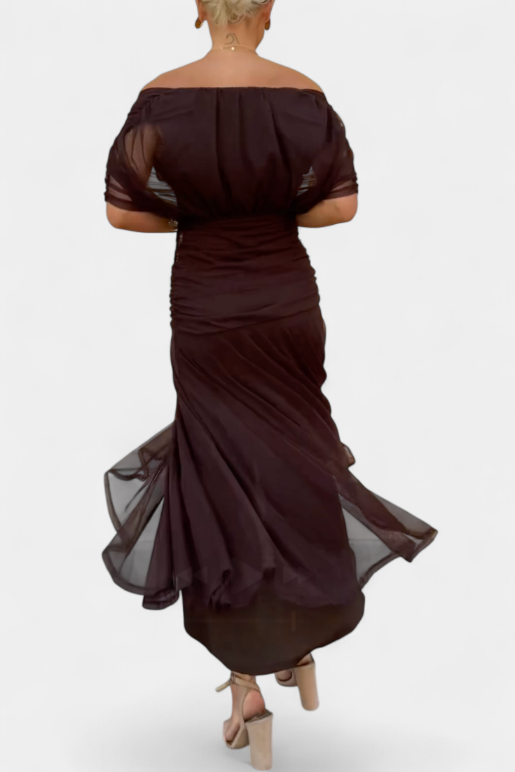 Vestido floral de caída etérea