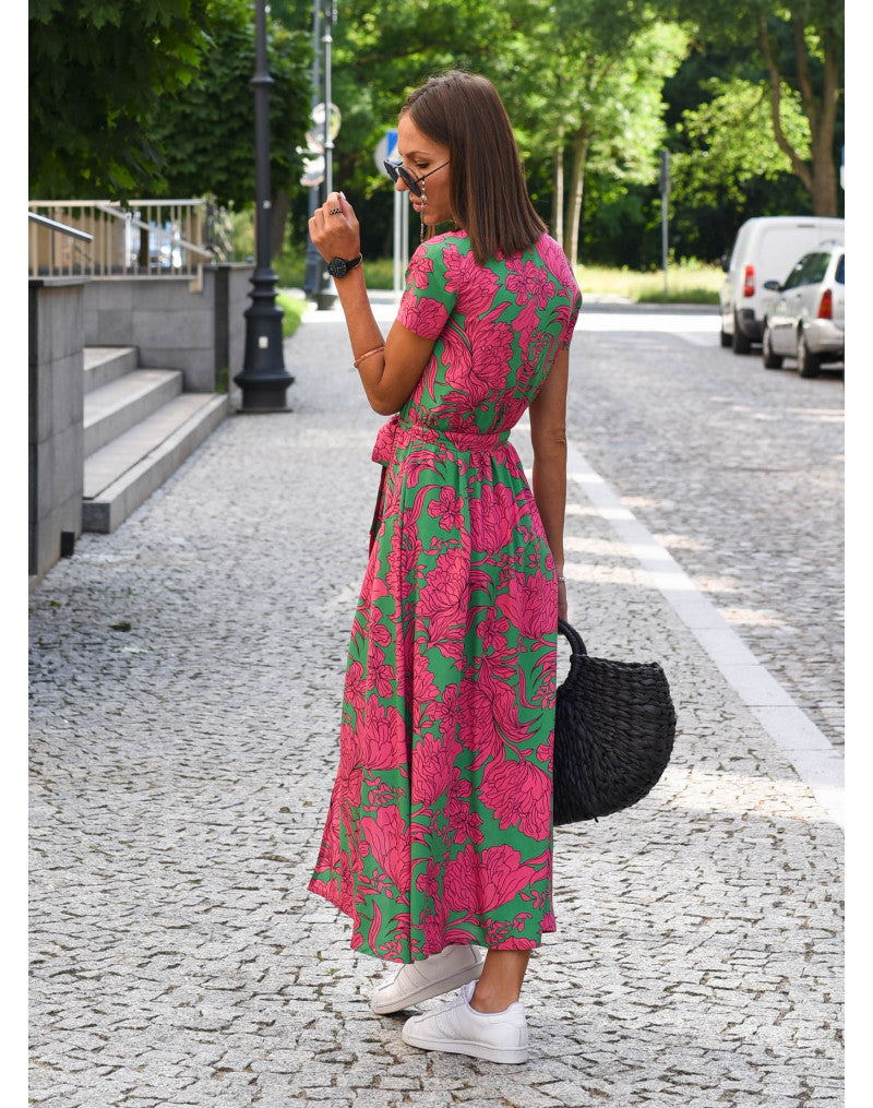Vestido Floral Elegante con Escote V