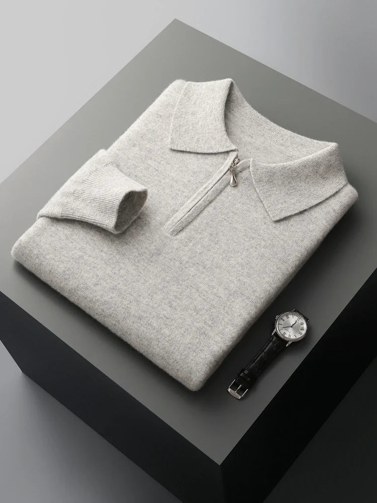 Elegante jersey polo de cachemira