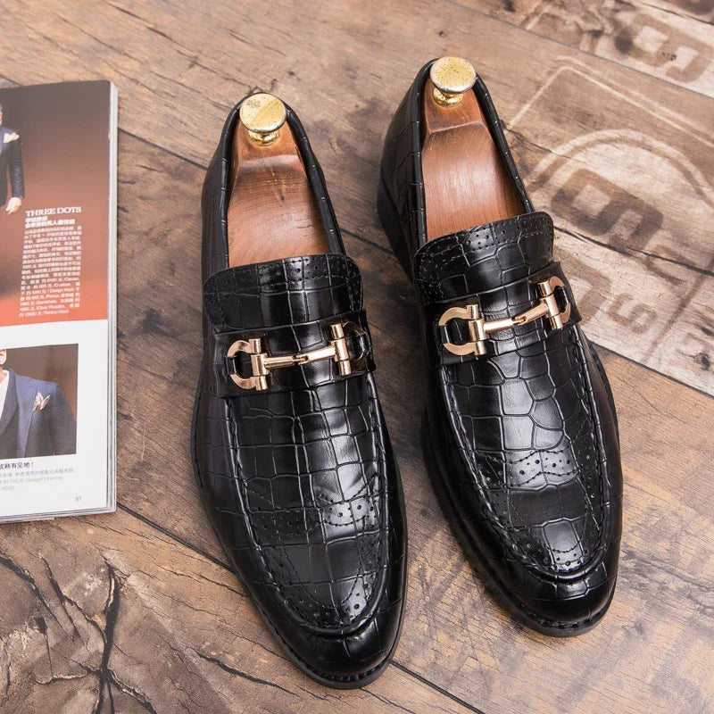 Mocasines de cuero con hebilla