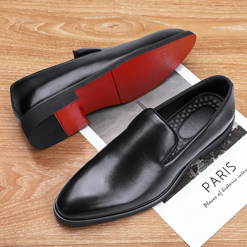 Zapatos de vestir elegantes de piel sin cordones