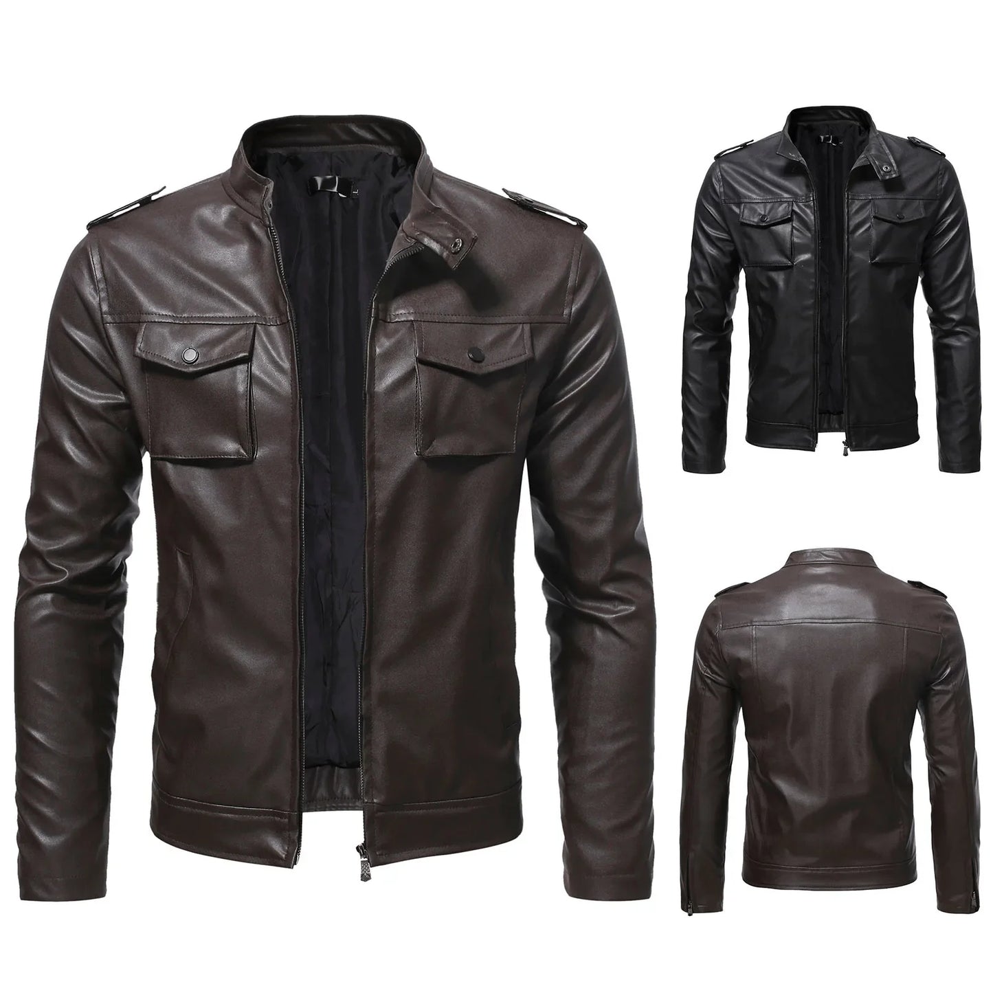 Chaqueta de cuero informal
