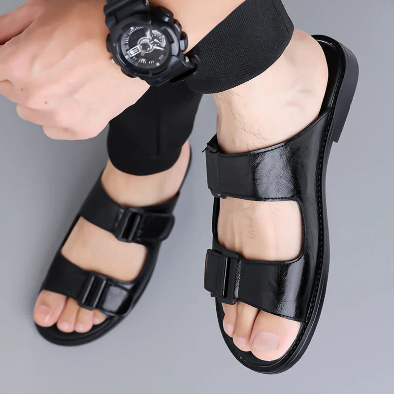 Sandalias de cuero transpirables