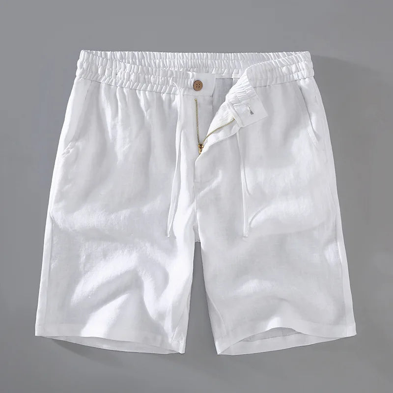 Elegantes pantalones cortos de lino