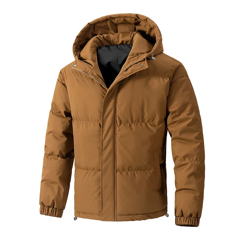 Elegante chaqueta con capucha tipo parka