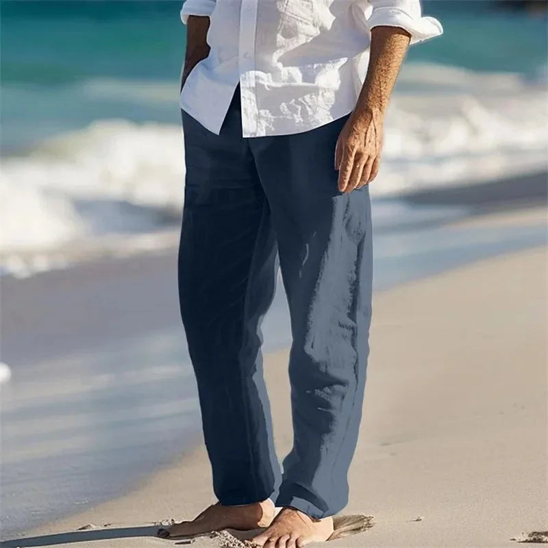 Pantalones elegantes de lino para el verano