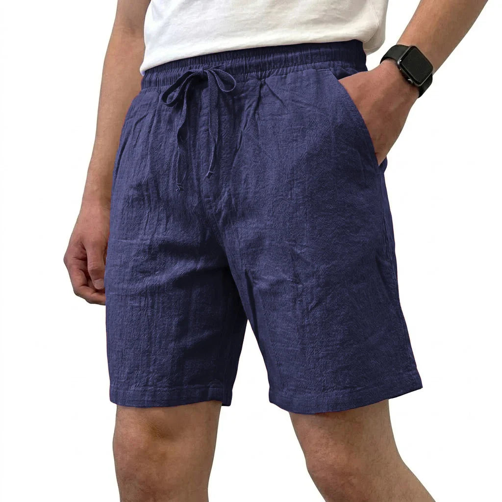 Elegantes pantalones cortos de lino