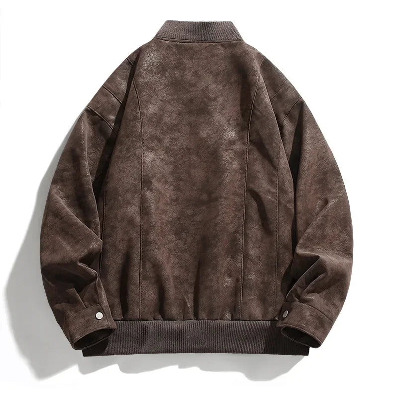 Elegante chaqueta de ante