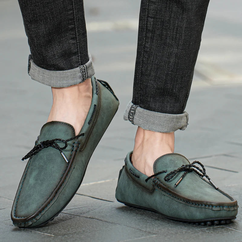 Mocasines de ante hechos a mano