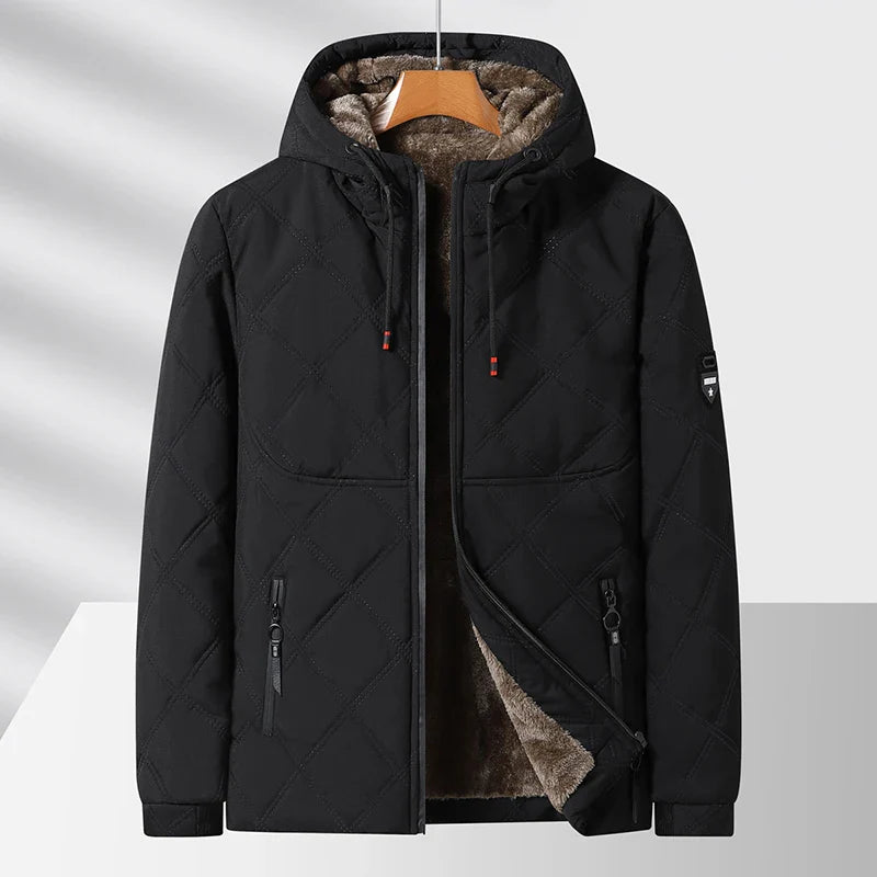 Elegante chaqueta acolchada con forro polar