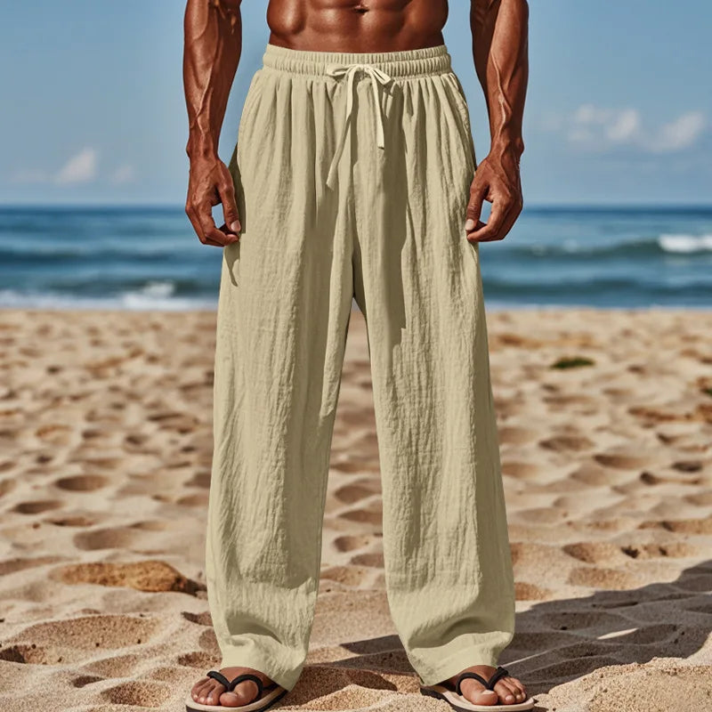Cómodos pantalones de lino