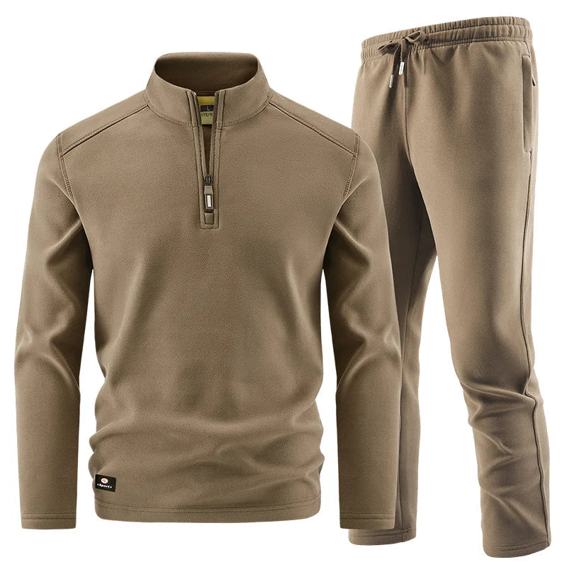 Elegante conjunto de jersey con cremallera para hombre