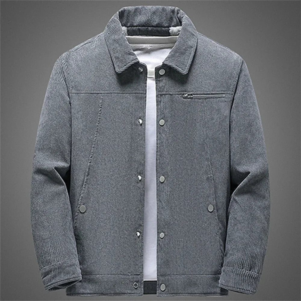 Elegante chaqueta de pana cálida