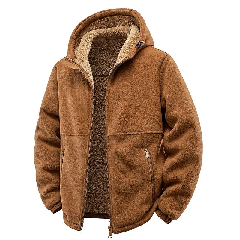 Elegante chaqueta cortavientos de lana