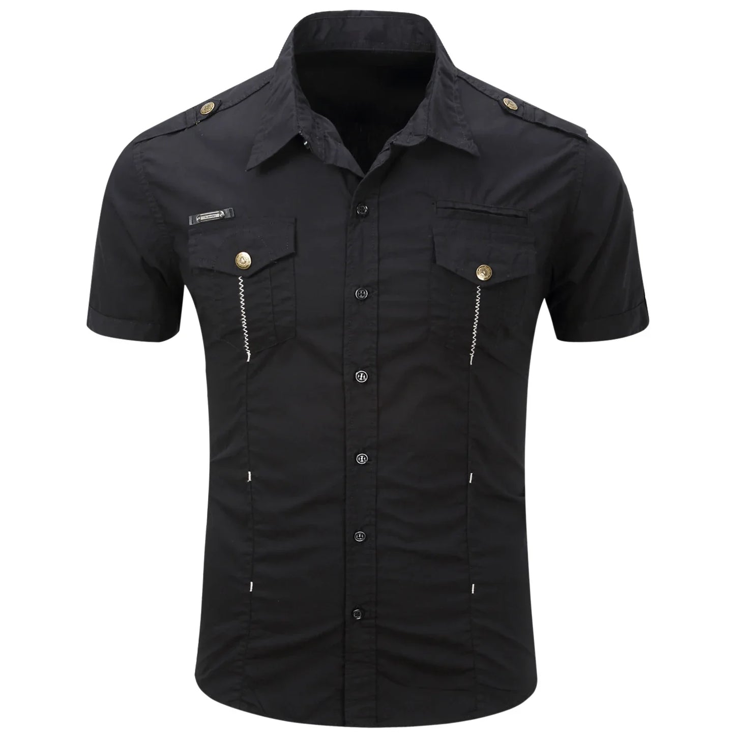 Camisa Cargo de algodón de manga corta