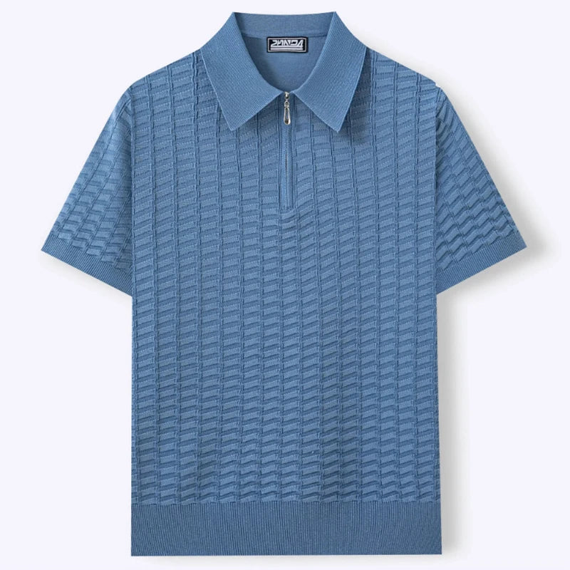 Polo elegante con cremallera