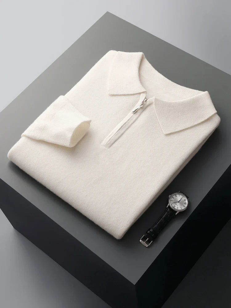 Elegante jersey polo de cachemira