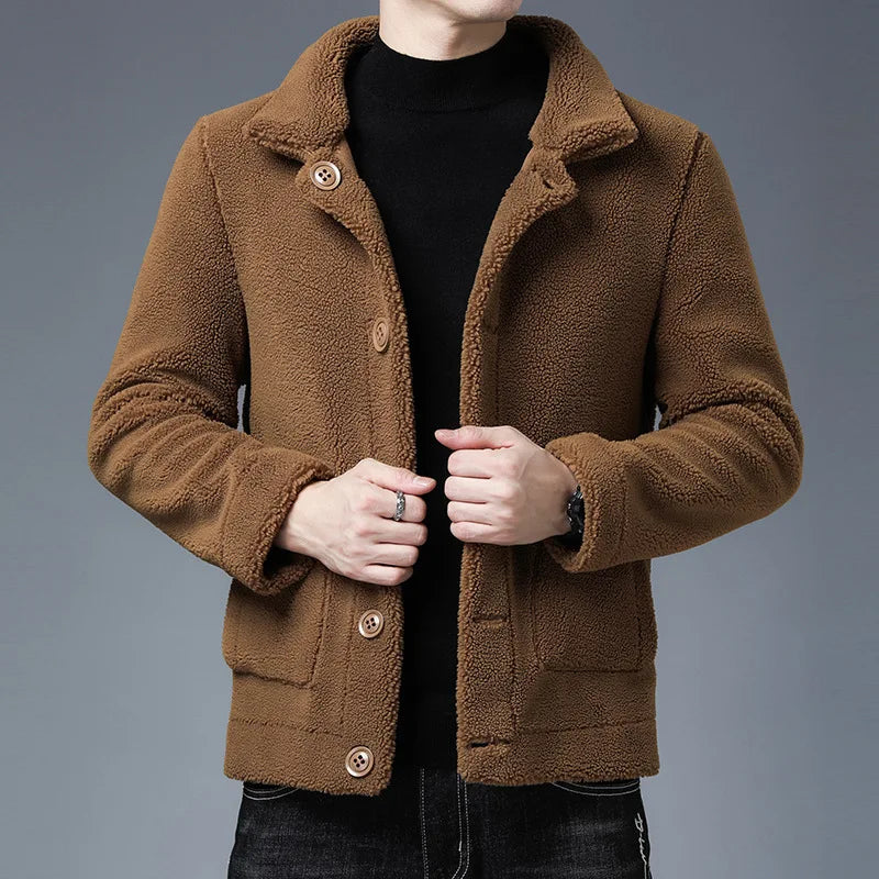 Chaqueta de felpa forrada de lana
