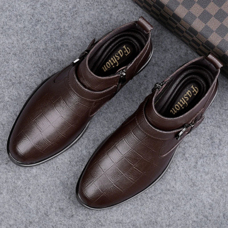 Botas de cuero genuino