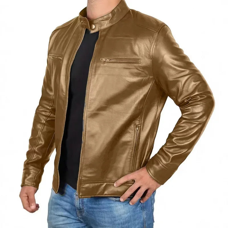 Chaqueta de cuero retro