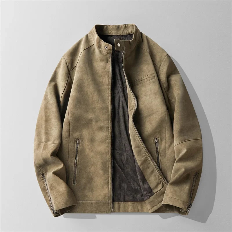Elegante chaqueta de cuero
